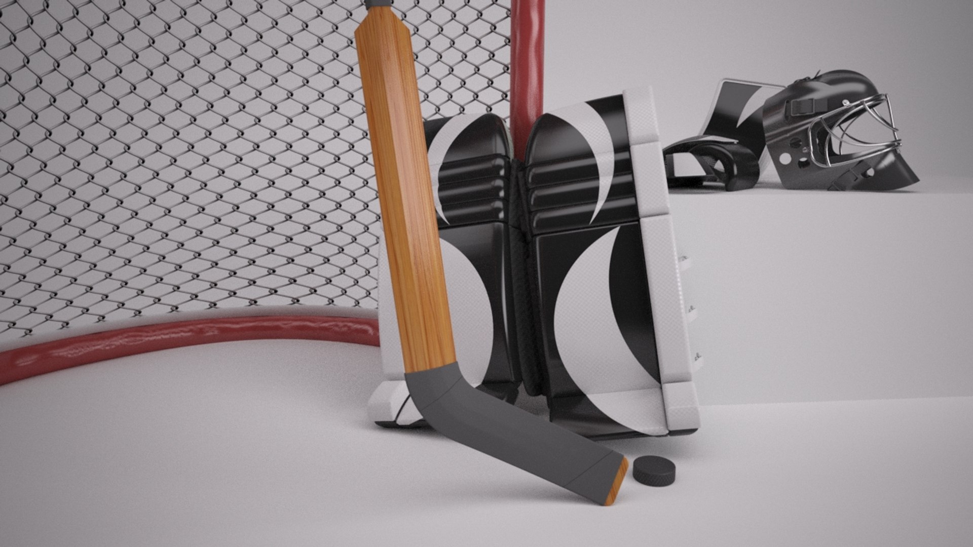 3d Model Netminder Equipment Goal