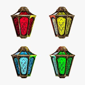 3d 3ds lantern christmas garlands