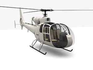 3d model gazelle helicopter
