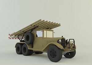Katyusha rocket launcher vehicle 3D