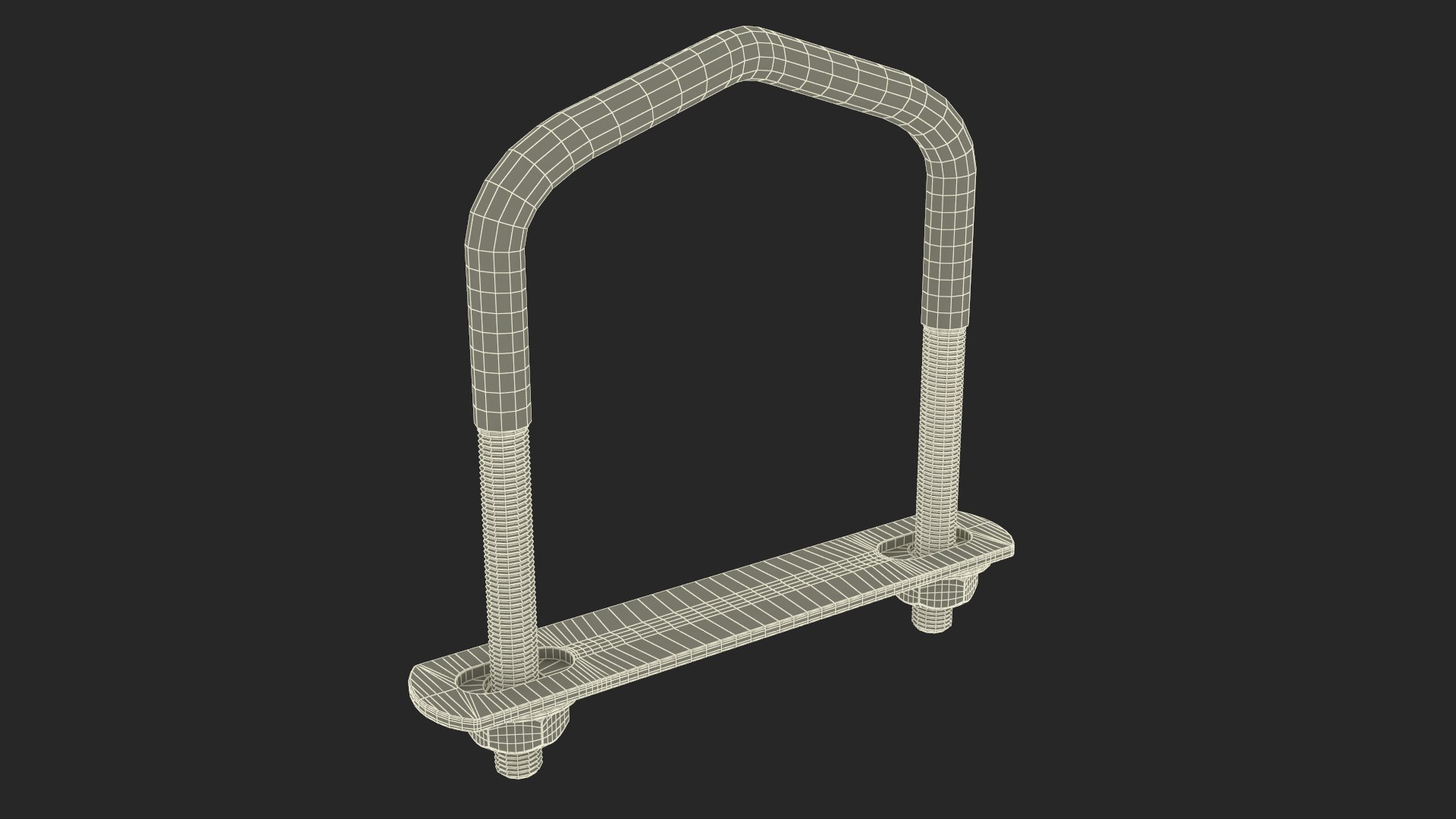 3D model U Bolt Bracket Triangular Steel - TurboSquid 1959469
