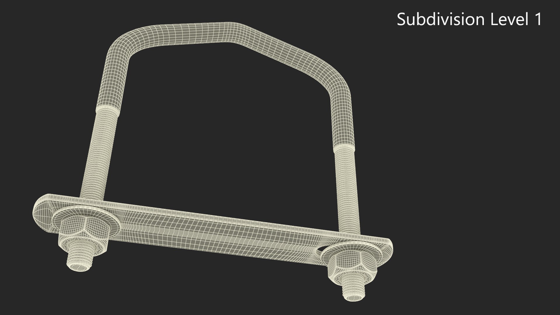3D model U Bolt Bracket Triangular Steel - TurboSquid 1959469