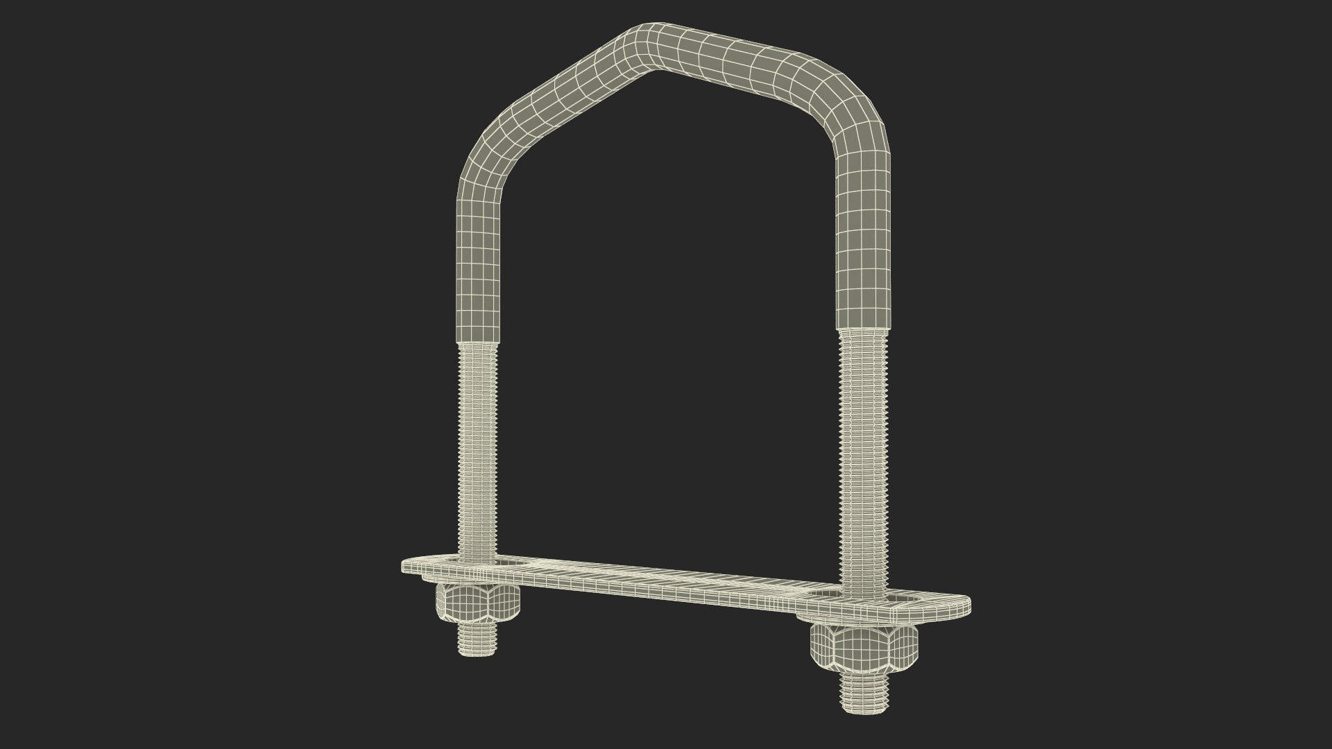 3D model U Bolt Bracket Triangular Steel - TurboSquid 1959469