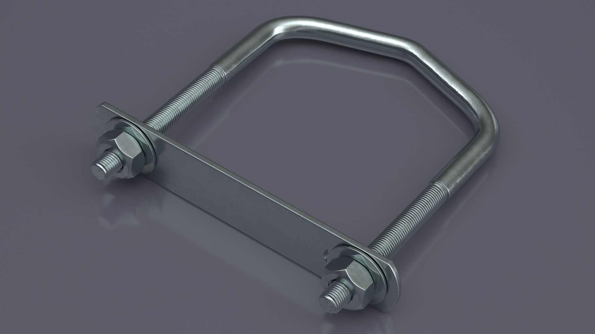 3D model U Bolt Bracket Triangular Steel TurboSquid 1959469