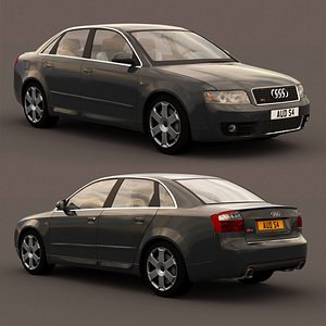 Audi A4 (B6) avant 2005 3D model - Download Vehicles on