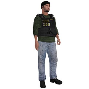 DEA Agent 3 LOD1 Rigged