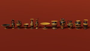 Greek Pottery 3D model