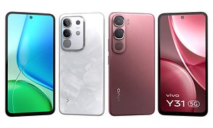 3D vivo Y31 Pro Dreamy White And Y31 Rose Red