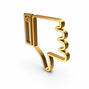 Dislike Icon Gold