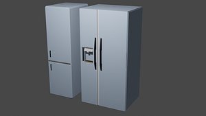 kitchen in low-poly style PBR low-poly game ready 3D