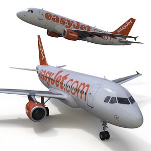 EasyJet Airbus A319 Commercial Jet Rigged