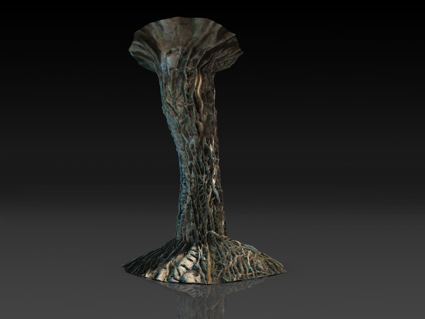 3D Tangled Roots Column Model - TurboSquid 1374095