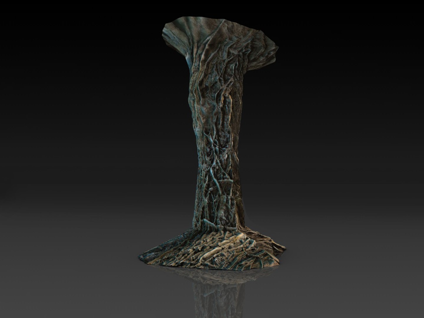 3D Tangled Roots Column Model - TurboSquid 1374095