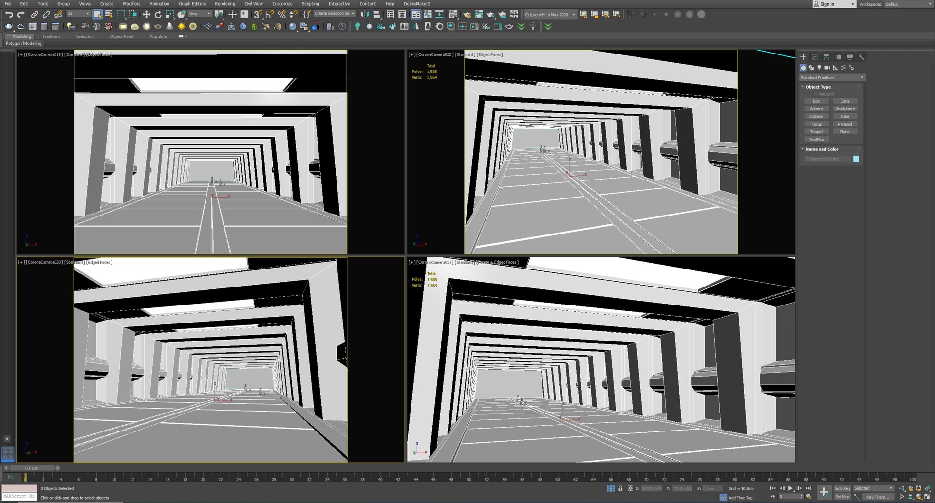 Low Poly Sci Fi Corridor 13 3D Model - TurboSquid 2154993