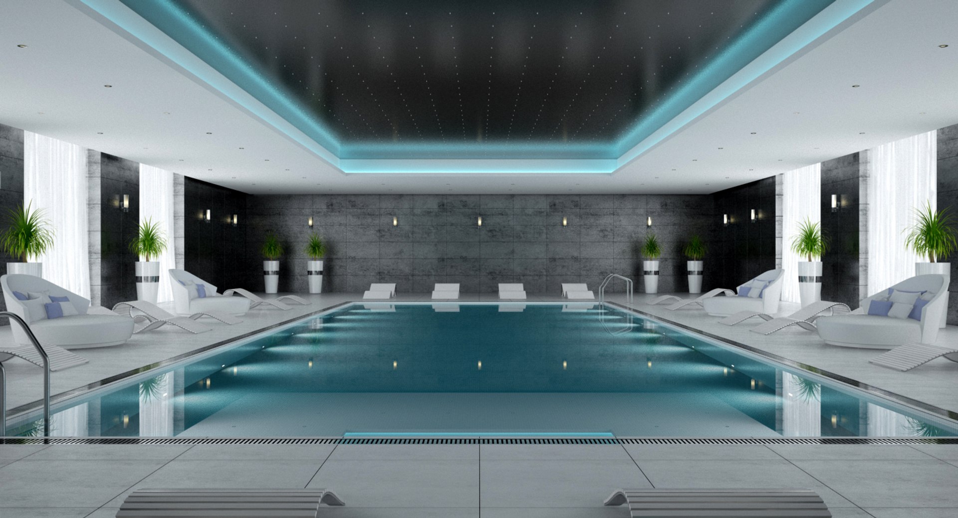 3ds Scene Pool Interior