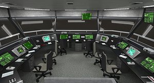 air traffic tower interior 3D model