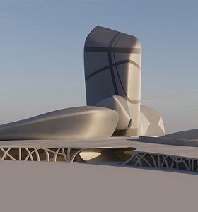 Ithra - King Abdulaziz Center for World Culture 3D model 3ds Max and Blender model