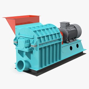 3D grain crusher machine crushing model