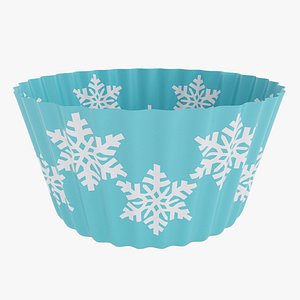 Cupcake case with snowflakes