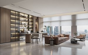 Offices and meeting rooms interior model