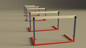 race hurdle sport 3D