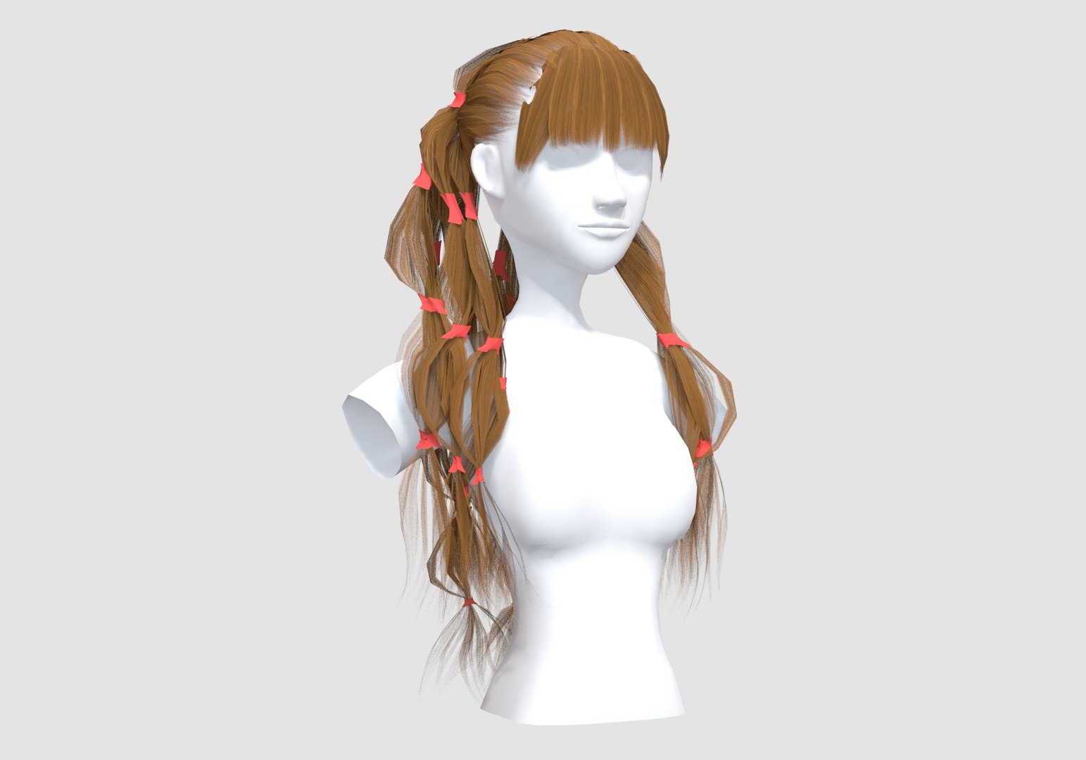 Bangs Long Hairstyle 3D Model - TurboSquid 1941733