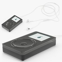Retro Digital Audio Player with Headphones