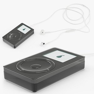 Retro Digital Audio Player with Headphones