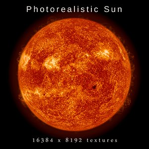 3D sun rays model