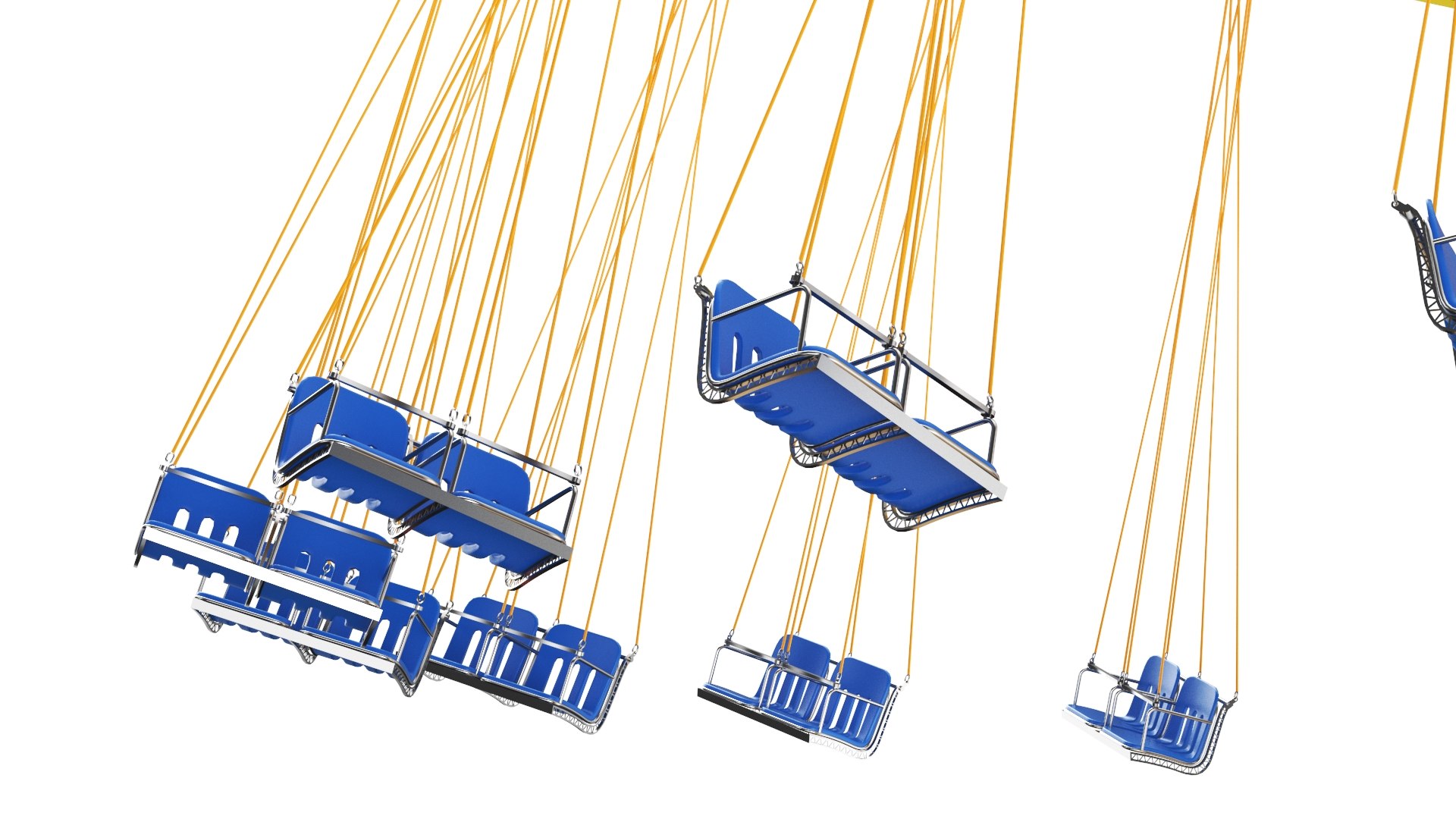 3D Detailed Tall Swing Ride Model - TurboSquid 2351454