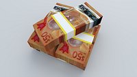 Barbados 50 Dollars Neue Ausgabe Polymer 2022 Banknote 3D Model