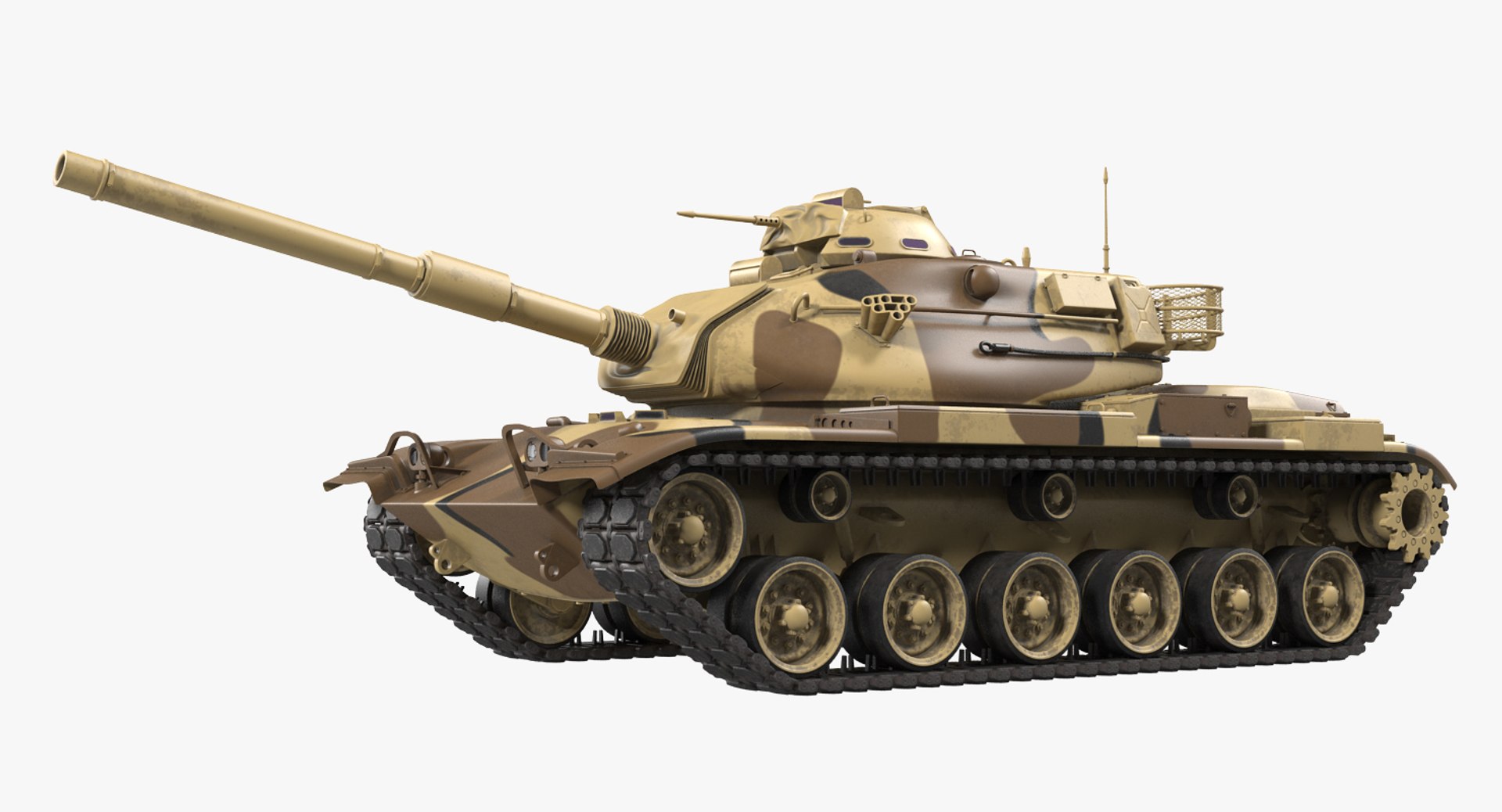 M60A3 Patton Rigged 3D Model 3D model preview