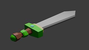 3D model low poly sword 13