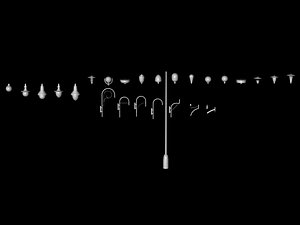 3d model kit street lamp