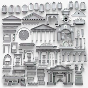3D Building Facade Collection 7 - 88 pieces
