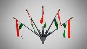 Wall Mount Flags 5 Of Tajikistan