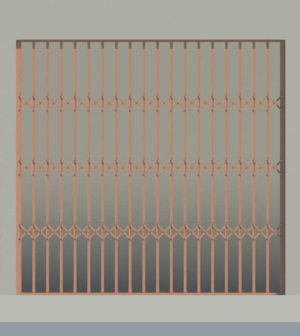 3D Fine Parametric Trellis Security Gate TurboSquid 1593194