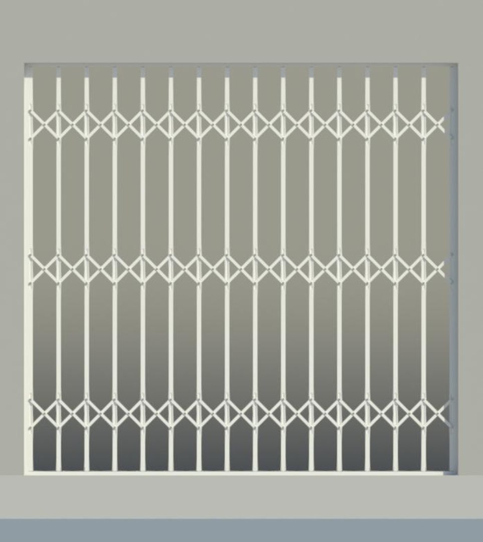 3D Fine Parametric Trellis Security Gate TurboSquid 1593194