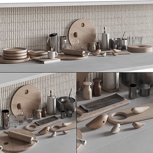 067 Kitchen Decor Set Accessories 02 3D model