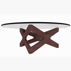 minimalist wooden x triangle 3D
