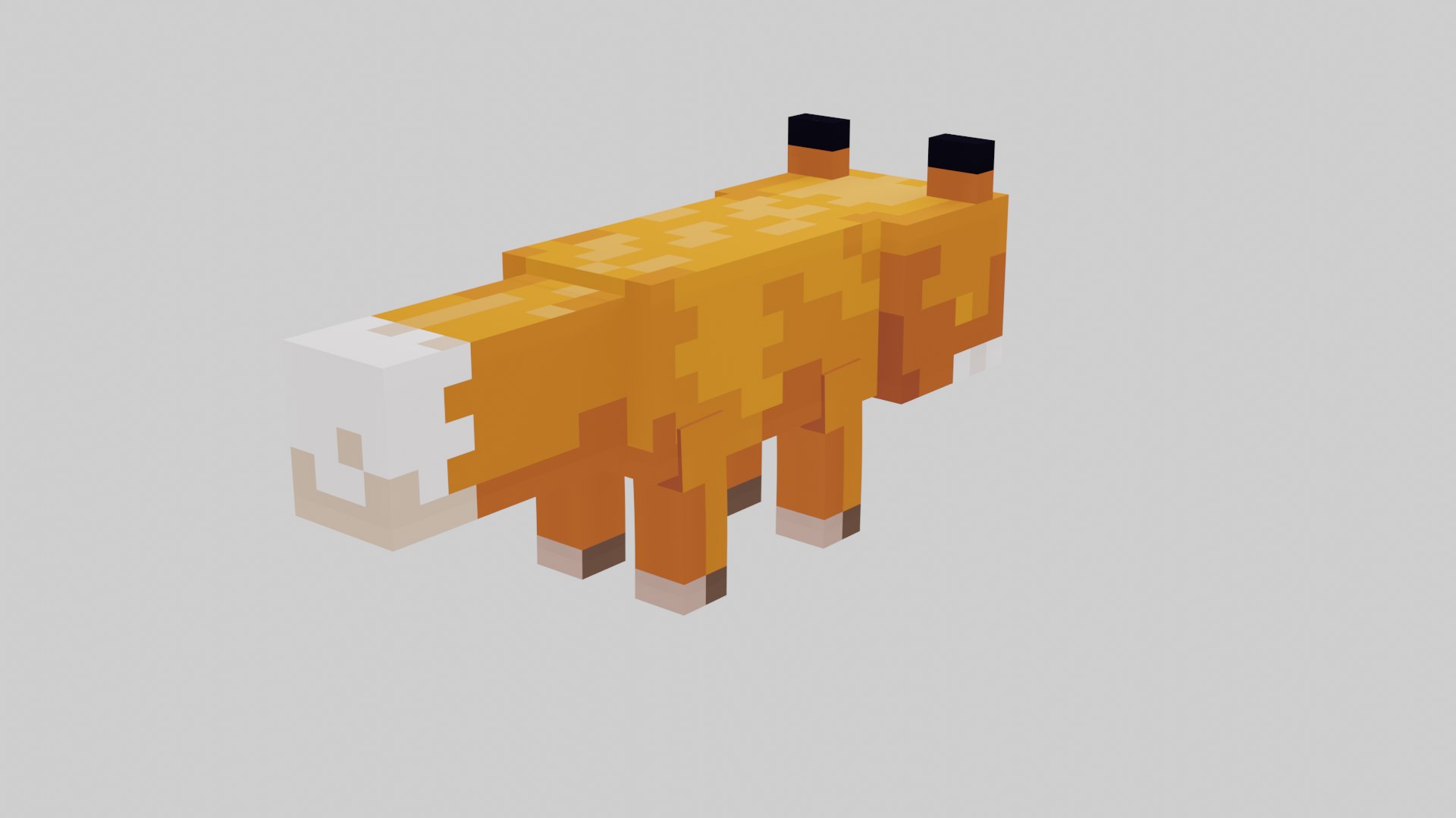 3D Minecraft Fox Rigged - TurboSquid 1976839