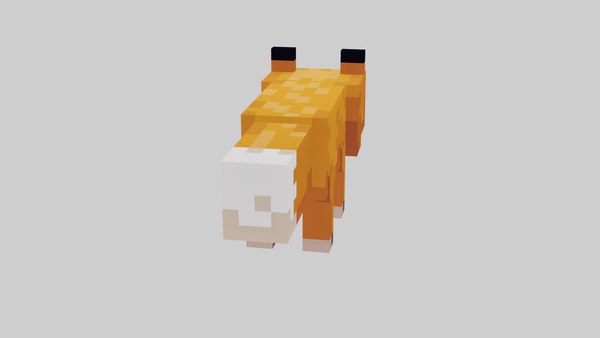 Minecraft Fox Rigged3Dモデル - TurboSquid 1976839