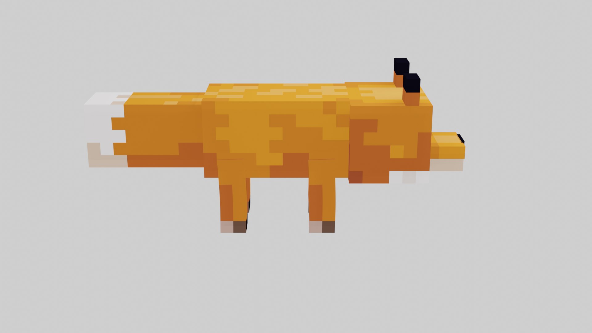 3D Minecraft Fox Rigged - TurboSquid 1976839