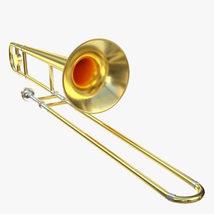 3D trombone musical instrument