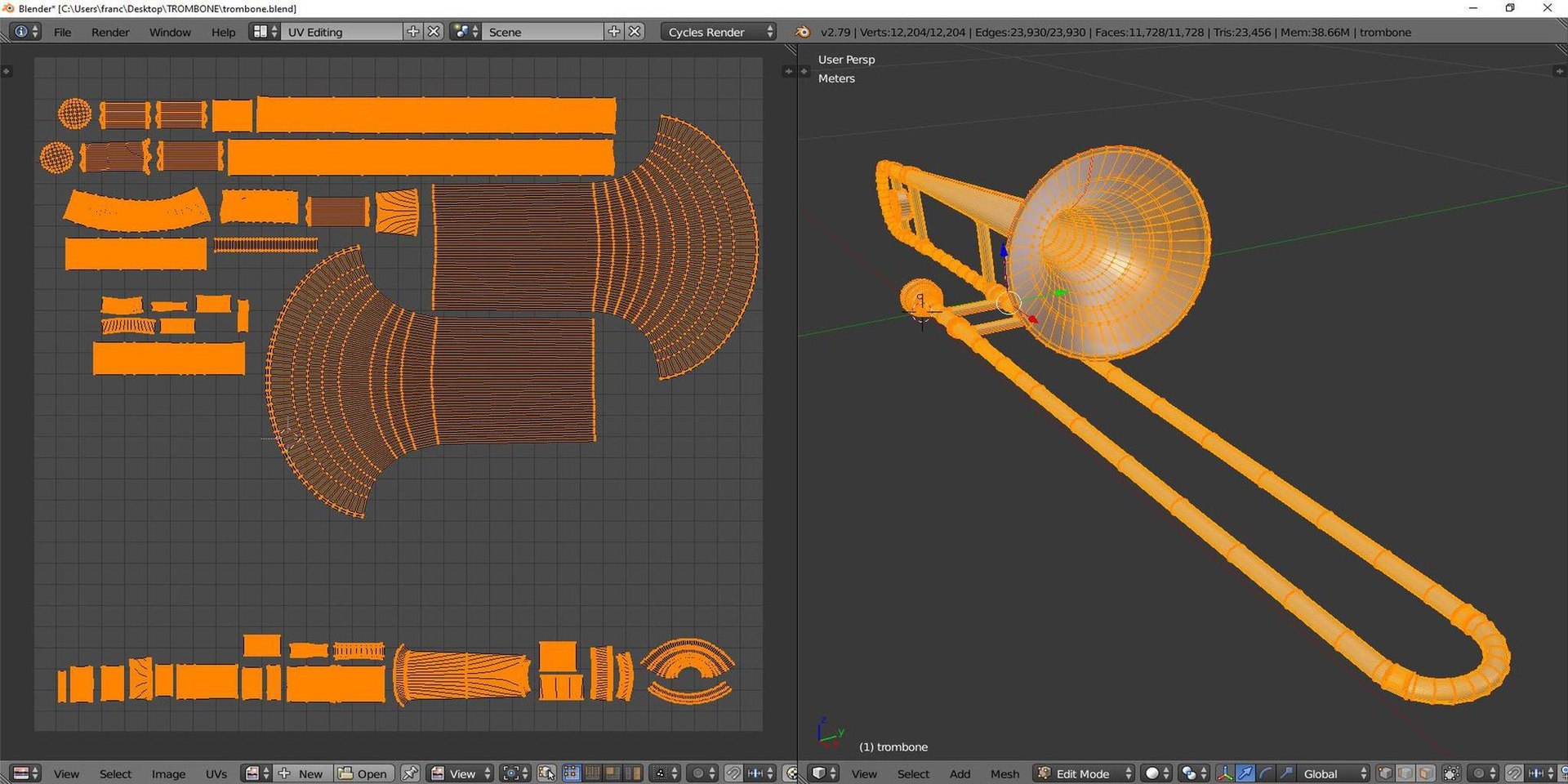3D Trombone Musical Instrument - TurboSquid 1194347