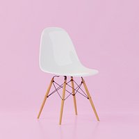 eames molded plastic dowel leg side chair