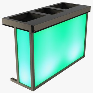 3D DJ Stand with Green Lighting