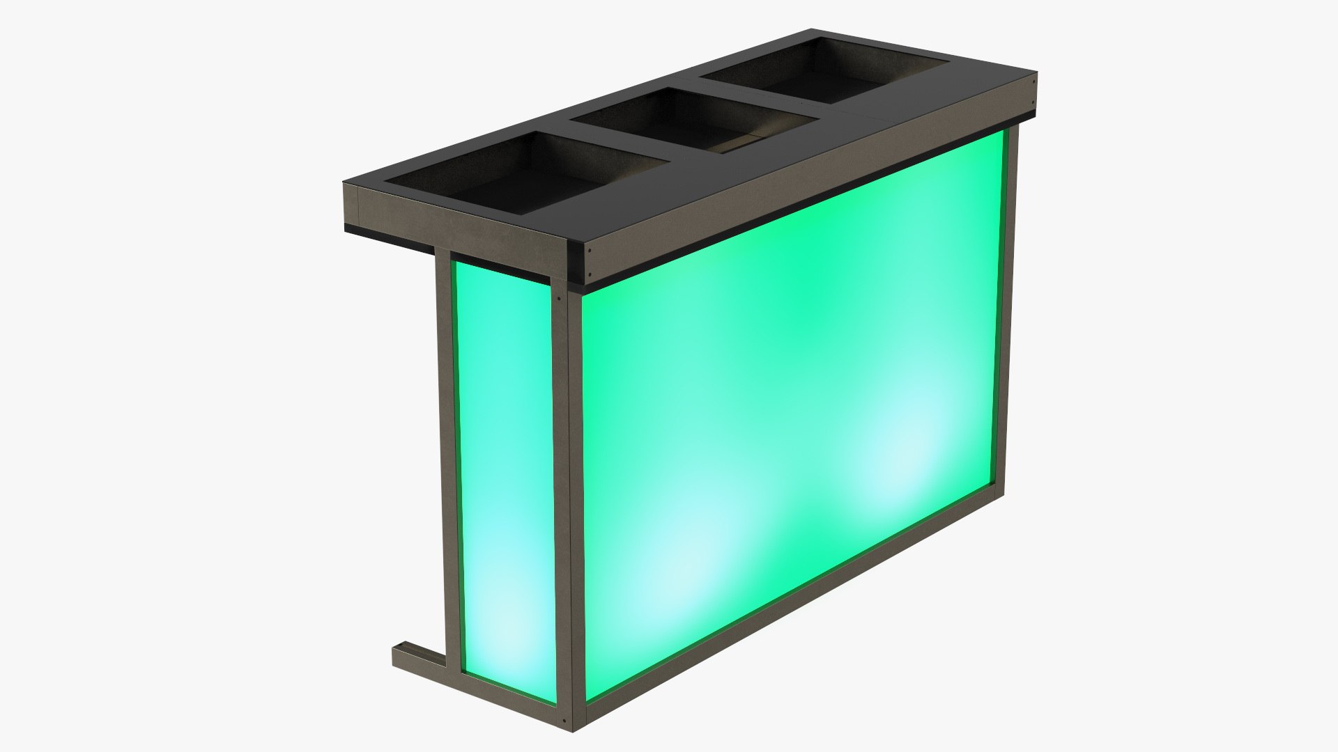 DJ Stand with Green Lighting 3D model preview