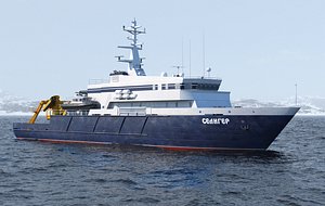 Research vessel Seliger project 11982 3D model