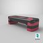 adjustable workout aerobic stepper 3D model